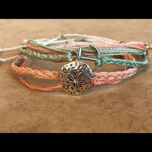 Pura vida inspired stacked bracelets handmade
